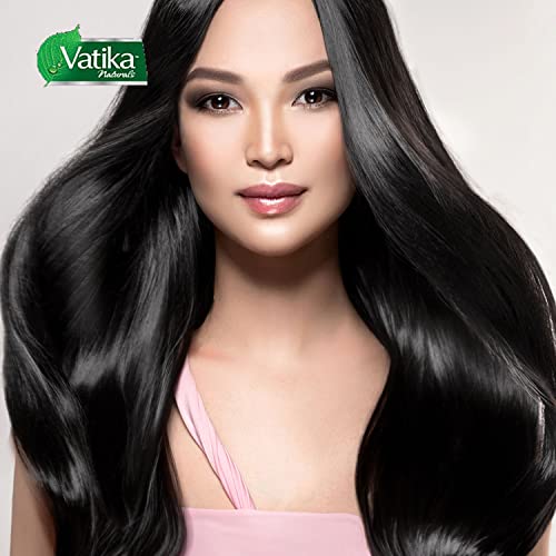 Dabur Henna Hair Color - Zero Ammonia Henna for 100% Grey Coverage, Strong and Shiny Hair, 6 Sachets X 10g (Rich Black)